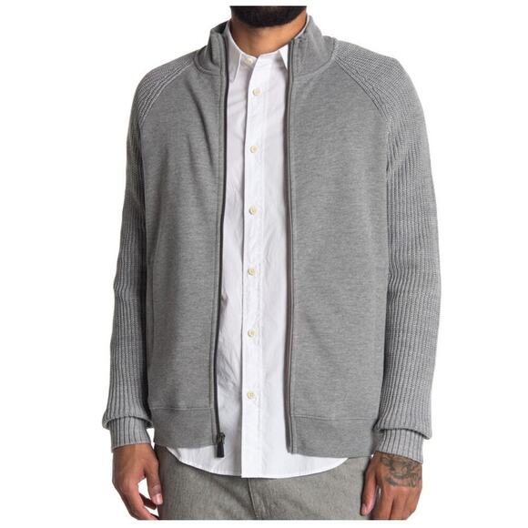 Rainforest Knit Bomber Jacket Sweater - Picture 1 of 6